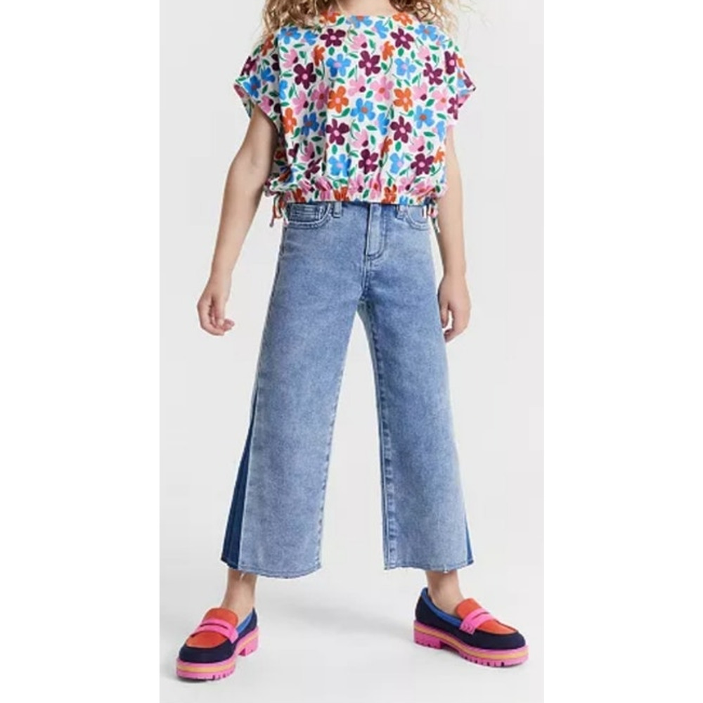 Girls Bouquet Floral Side-Tie Top Size S -Epic Threads